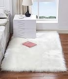 HARESLE Kunstfell Teppich, Weiche Dicker Teppich Flauschig Lammfell Teppich...