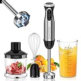 Bonsenkitchen Pürierstab, 4-en-1 Stabmixer Elektrischer, 1000W Stufenlos...
