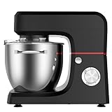 1800 W Küchenmaschine, 10 l elektrischer Teigmixer mit Schüssel, 6 Stufen verstellbar,...