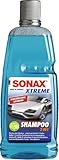 SONAX XTREME Shampoo 2 in 1 (1 Liter) Autoshampoo Konzentrat ohne Abledern zur Reinigung...