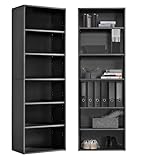 mokebo® Bücherregal Schwarz, Grau BZW. Anthrazit aus Holz 'Der Bücherwurm',...