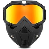 Motorradbrille Abnehmbare TAIZER Motorrad Schutzbrille Staubschutz Brille...