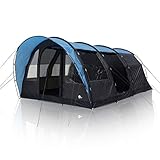 your GEAR Zelt Bora - Tunnelzelt für 5 Personen, UV 50+ Familienzelt, dunkle...