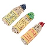 3St Meditations-Räucherstäbchen Weihrauch aus Salbeiseilen handgerollter Weihrauch Saum...