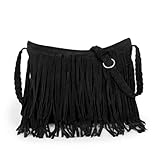 Adistylinno Fringe Crossbody Handbag Damen, große Quasten Damen Umhängetaschen...