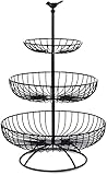 Apark Obstschalen - 47cm Metall Obstkorb für mehr Platz auf der Arbeitsplatte - 3 Etagen...