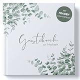 MAVANTO Gästebuch Hochzeit mit Fragen zum Ausfüllen - Hochwertiges...
