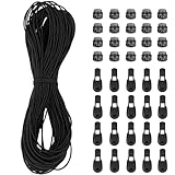 30m Elastische Gummiseil 3mm Elastische Runde Schnur Gummikordel Dehnbare Schnur mit 20pcs...