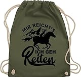 Turnbeutel Rucksack - Pferde Taschen - Mir reicht's ich geh reiten mit Pferd -...