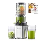 AMZCHEF Entsafter - Slow Juicer mit 120MM Breite und Größere Fütterungsröhre...