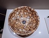 30,5 x 30,5 cm brauner Achat dekoratives Waschbecken Epoxid-Achat Badezimmer Waschbecken...