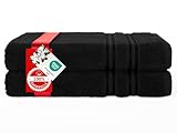 Hammetex 2er Badetücher Set, 100% Baumwolle Premium Qualität Groß 70x140cm...