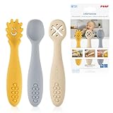 reer LittleYummie Silikon Babylöffel | Baby-led Weaning | Lernbesteck/Lernlöffel | Baby...