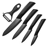 Ankway Keramikmesser Set mit Schutzhülle 5-teilig, 2023 Messer mit Sparschäler...