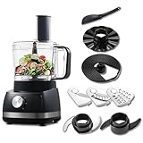 TopStrong Küchenmaschine, 800W Food processor Chopper, 2L Schwarz...