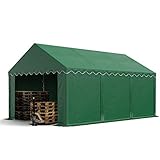 TOOLPORT Lagerzelt 4x6 m Zelthalle Unterstand Weidezelt PVC Plane 700 N wasserdicht in...
