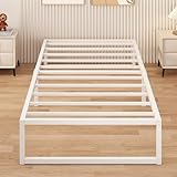 Yicensen Metallbett 80x190 cm, Metallbettgestell Einzelbett mit Stahllattenstütze,...