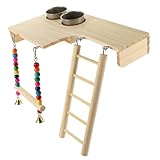 COLLBATH 1 Satz Holzplattform für Papageien mit Leiter Vogelspielzeug für Käfige für...