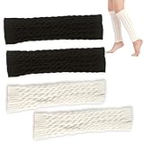 HSLPSM 2 Paar Bein Stulpen Damen, Leg Warmers, Beinstulpen Gestrickt, Winter...