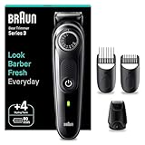 Braun Barttrimmer Series 3, Elektrischer Bartschneider Herren mit 4...