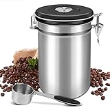 Shayson Kaffeedose 500g Bohnen Kaffeedose Luftdicht 1500ml mit Löffel und Kalenderrad,...