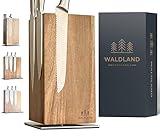 WALDLAND Premium Messerblock ohne Messer I Messerblock magnetisch und 360° drehbar aus...