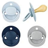 Baby-Nova Latex Baby Schnuller 4er-Set mit Kirschform – Für Babys von 0-24...