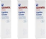 Gehwol med Lipidro Creme 3x 125ml Fußpflege Fußcreme mit Urea
