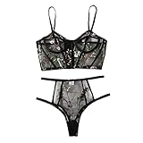 Unterwäsche-Set Polyester-verdrahtes Schlafzimmer Netz Damen Dessous