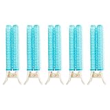 5 Stück Lockenwickler, 10,5 x 2 cm Klettwickler für Haare, Lockenwickler mit Clips,...