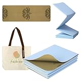 Enssy Reise-Yogamatte aus Kork, faltbar, klein, 173 x 61 cm, 0,4 cm, mit Tragetasche,...