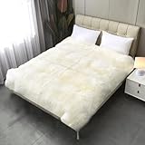 Woolous Schaffell Teppich Echt Groß Wollteppich 200x200cm, Flauschige Weich Decke,...
