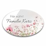 Edles Türschild mit Namen für die Haustür - Namensschild Briefkasten...