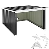 Gardebruk® Mähroboter Garage Pultdach Metall 89x90x54cm Wetterbeständig Dach klappbar...