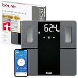 Beurer BF 500 Personenwaage mit Bluetooth und App, digitale Körperfettwaage mit 180 kg...