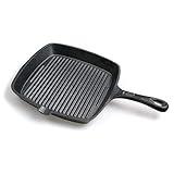 Tocis Big BBQ Gusseisenpfanne | rechteckige Grillpfanne Gusseisen mit Riffelung...