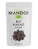 Mandoi Bio Kakaomasse 500g, 100% Kakao Masse ohne Zucker, für Schokolade, Pralinen,...