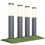 linovum BOSEA-A 4 Stück Wegeleuchten E27 Lampenfassung Outdoor Pollerleuchte -...