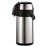 axentia Airpot in Silber, Pumpkanne aus rostfreiem Edelstahl, Isolierkanne mit Doppelwand,...