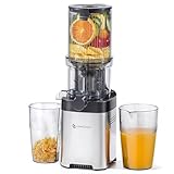 AMZCHEF Entsafter Slow Juicer – 115MM Einfüllöffnung für Ganze Gemüse und Obst -...