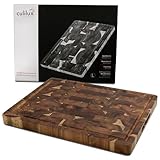 CULILUX® Gourmet Schneidebrett L Stirnholz Akazie 2-seitig 40 x 30 x 3 cm mit Saftrille...