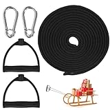 2 Sets Schlitten Zugseil, Schlittenseil Mit Karabiner, Schlittenleine Mit Griff,...