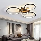 Moderne LED Deckenleuchte Dimmbar Ringe Wohnzimmer Lampen mit Fernbedienung 3...