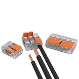WAGO Verbindungsklemmen, 15 x 2, 10 x 3, 5 x 5 Drähte mit Hebel, 0,2–4 mm², kleines...