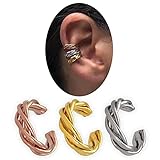 Handmade geschenk für sie Set von 3 Ohrmanschetten kein Piercing, nicht...