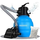 Monzana® Sandfilteranlage MZPP100 5000 l/h bis 20.000L Pool inkl Filterbällen 7 Wege...