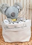 Windeltasche mit Koala-Schmusetuch | handgemachte Windeltorte | Made in Germany mit...