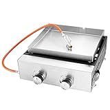 MEATEOR Plancha Grill, zweiflammige Gastrobräter, 2 einzeln regelbare Brenner...