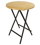DEGAMO Stehtisch ZÜRICH 78cm rund, Stahlgestell grau + Holzplatte, klar...