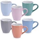 Tassen Set 6er 220 ml | Keramiktassen Keramikbecher Becher Tasse aus Keramik |...